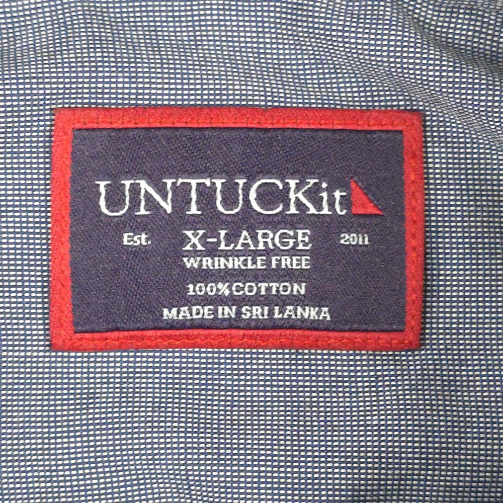 UNTUCKit‎ Shirt Pio Cesare Mens XL Wrinkle Free Cotton Long Sleeve Button Up - Picture 4 of 10